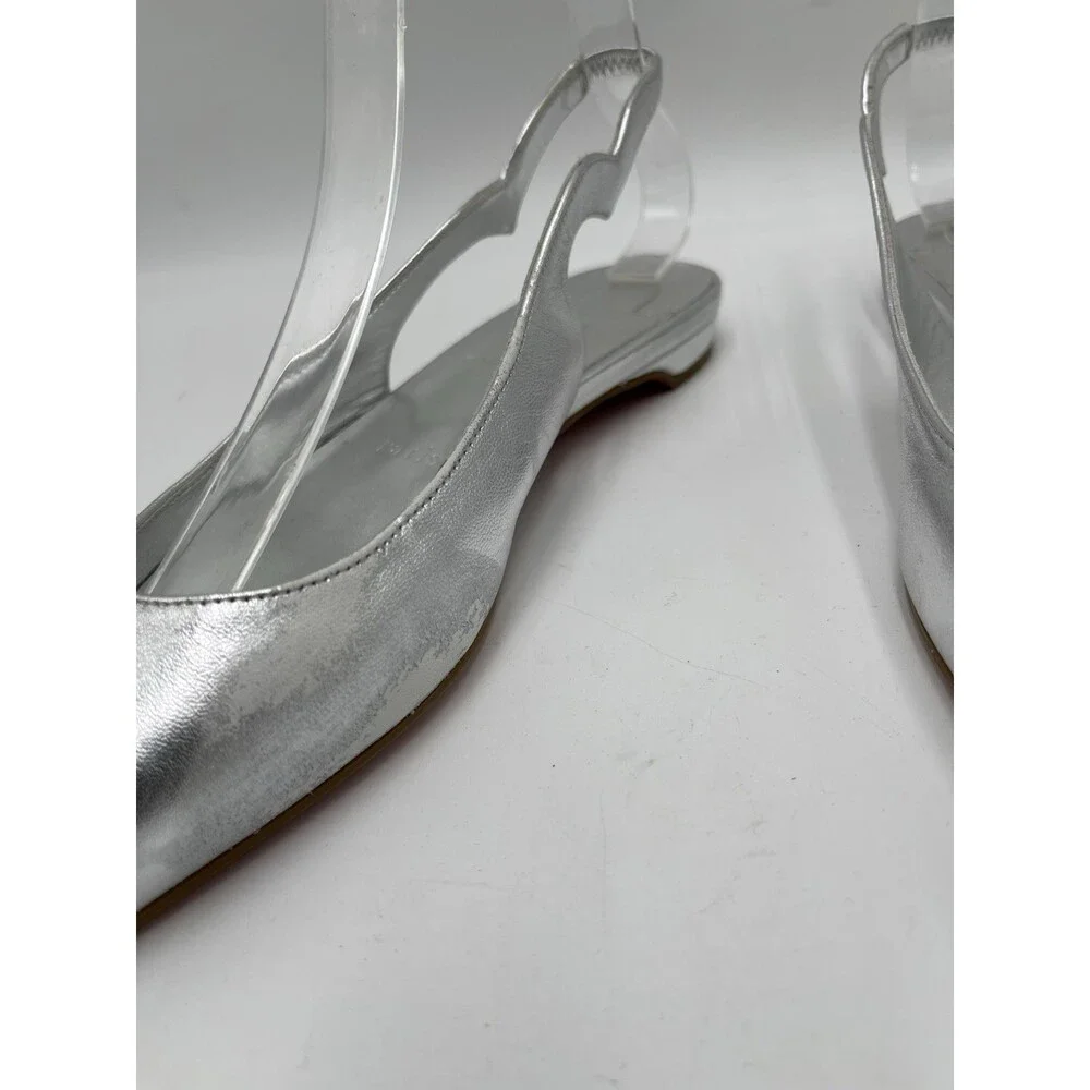 Christian Louboutin Hot Chickita sling metallic scallop flat shoes sandals 35.5 - Picture 7 of 7